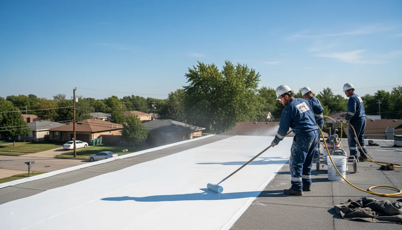 Commercial roof coating in Akron, MI near me
